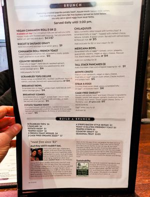 Menu page at The Chicago Diner - Lakeview at The Chicago Diner - Lakeview in Chicago