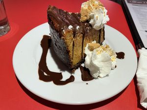 Seasonal cheesecake - chocolate pumpkin!  at The Chicago Diner - Lakeview in Chicago