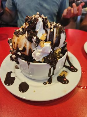 S'mores brownie sundae at The Chicago Diner - Lakeview in Chicago
