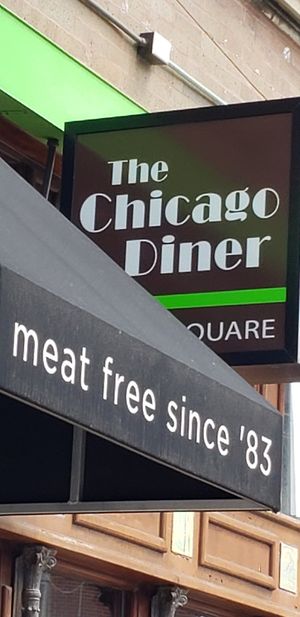 The front. I missed it driving by at The Chicago Diner - Lakeview in Chicago