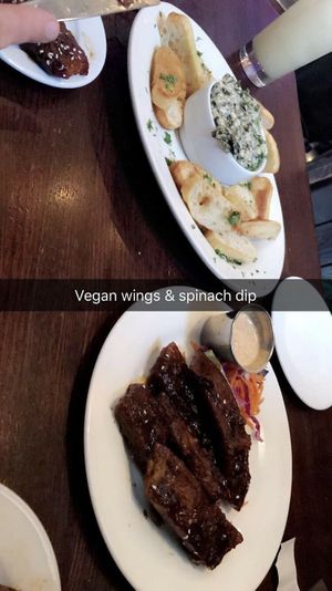 Vegan wings are amazing!  at The Chicago Diner - Lakeview in Chicago