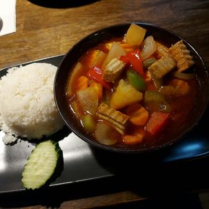 Pla Sarm (sweet sour chili sauce with tofu) at Sawaddee in Haemeenlinna