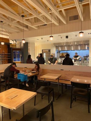 Interior and order counter at CAVA in Del Mar