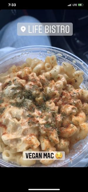 Vegan Mac  at Life Bistro in Atlanta