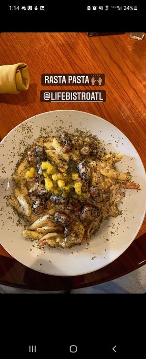 Rasta Pasta #Veganuary at Life Bistro in Atlanta