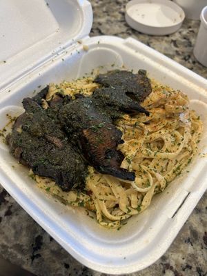 Mushroom Steak and Fettuccine  at Life Bistro in Atlanta