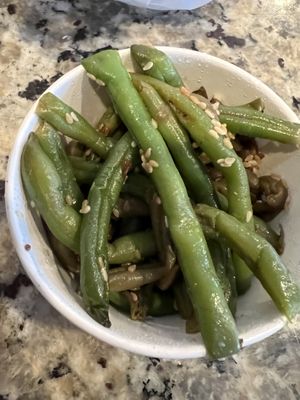 Green beans  at Life Bistro in Atlanta