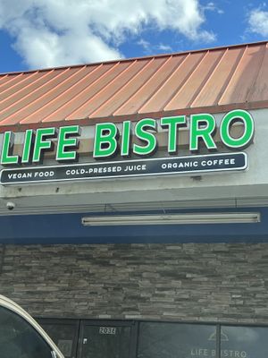 Outside  at Life Bistro in Atlanta