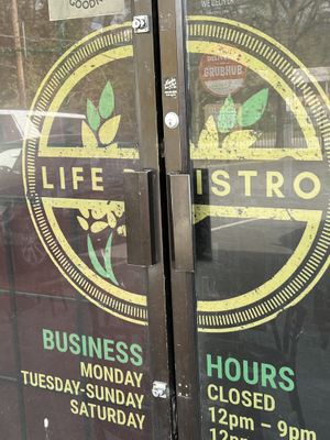 Front entrance  at Life Bistro in Atlanta