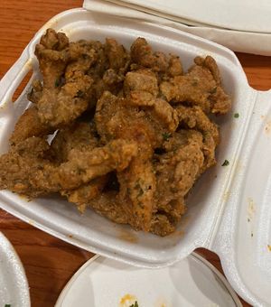 Sweet and spicy oyster mushroom  at Life Bistro in Atlanta