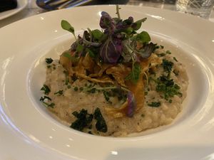 Artichoke risotto  at Caesar's Palace - Gordon Ramsay Hell's Kitchen in Las Vegas