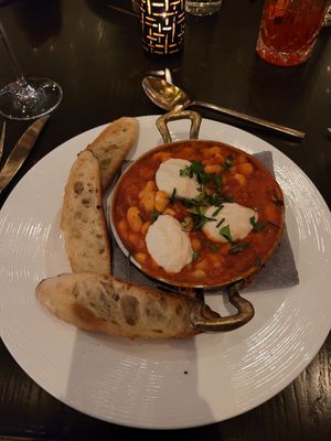 Beans in purgatory with cashew cream at Caesar's Palace - Gordon Ramsay Hell's Kitchen in Las Vegas