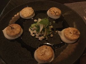 Tofu scallops  at Caesar's Palace - Gordon Ramsay Hell's Kitchen in Las Vegas