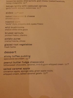 Veg menu  at Caesar's Palace - Gordon Ramsay Hell's Kitchen in Las Vegas