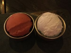 Vegan sorbet  at Caesar's Palace - Gordon Ramsay Hell's Kitchen in Las Vegas