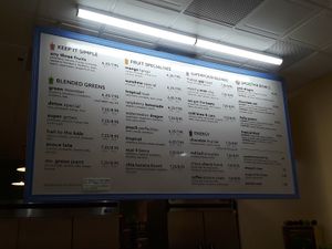 Today's full menu.  at Nature's Nectar in Manchester