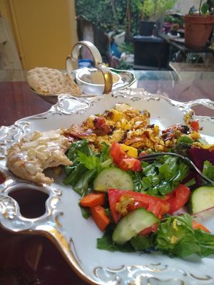 Tofu scramble with cheese and salad ♥️ at Bizou Cafe in Corfu