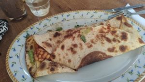 Vegan burrito at Bizou Cafe in Corfu