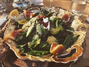 The best avocado salad ever!! at Bizou Cafe in Corfu