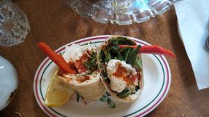 Hummus roll at Bizou Cafe in Corfu