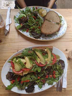 Avocado Sandwich and Avocado Baguette at Bizou Cafe in Corfu