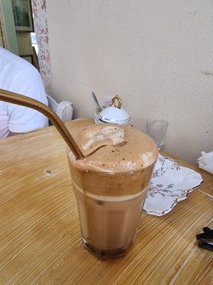 Frappé at Bizou Cafe in Corfu
