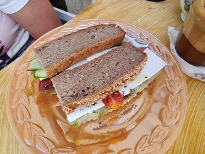 Greek sandwich at Bizou Cafe in Corfu