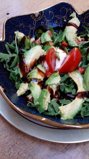 Avocado salad at Bizou Cafe in Corfu