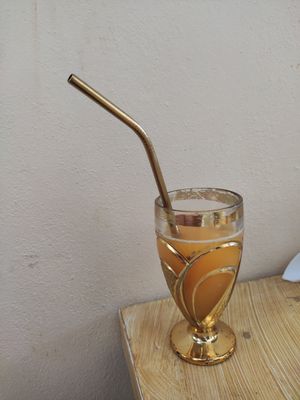 Orange juice at Bizou Cafe in Corfu