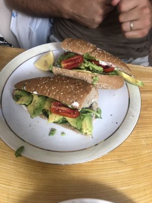 Avocado baguette   at Bizou Cafe in Corfu