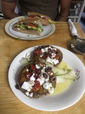 Our meals  at Bizou Cafe in Corfu