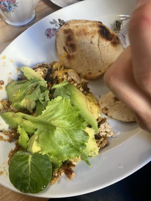 Tofu scramble  at Bizou Cafe in Corfu