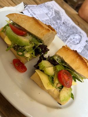 Avocado baguette  at Bizou Cafe in Corfu