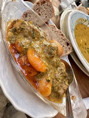 Giant Beans 👎 bread 👎  at Bizou Cafe in Corfu