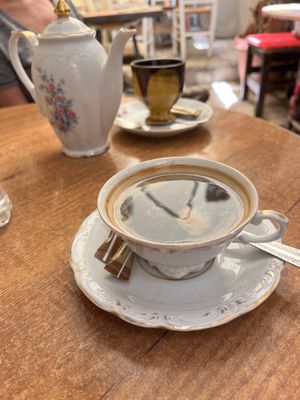 Coffee and tea   at Bizou Cafe in Corfu