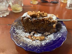Carrot cake at Bizou Cafe in Corfu