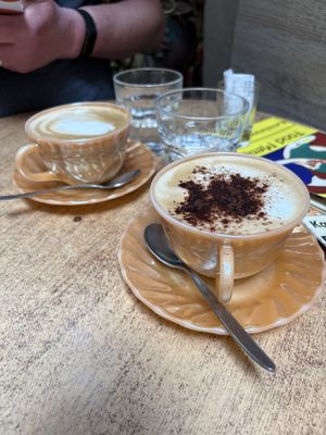 Cappuccino   at Bizou Cafe in Corfu