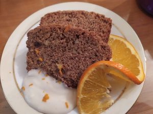 Orange cake at Bizou Cafe in Corfu