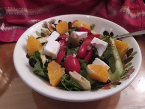 Salad at Bizou Cafe in Corfu