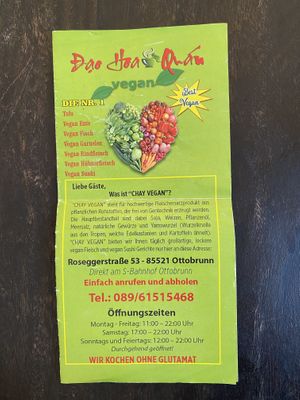 Karte  at Dao Hoa Quan in Ottobrunn