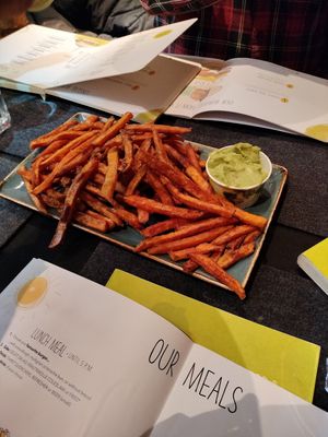 Sweet potato fries at Hans im Glück in Kufstein