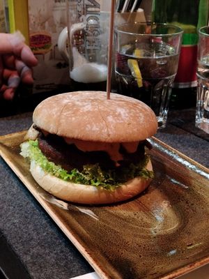 Vegan burger at Hans im Glück in Kufstein