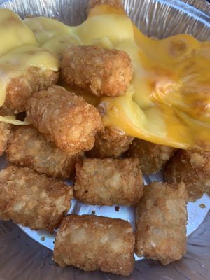 Tots with vegan cheese at Cheesewalla in Redlands