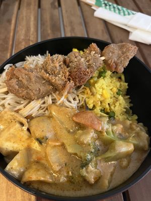 3 bowl with chicken   at Root Vegetarian in Cairns