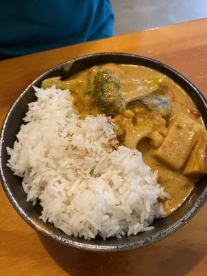 Spicy tofu curry   at Root Vegetarian in Cairns
