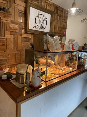 The set up  at Root Vegetarian in Cairns