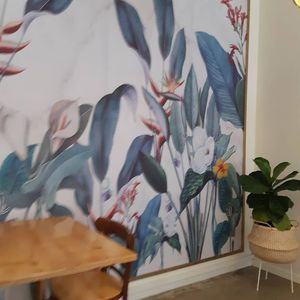 Lovely mural at Root Vegetarian in Cairns