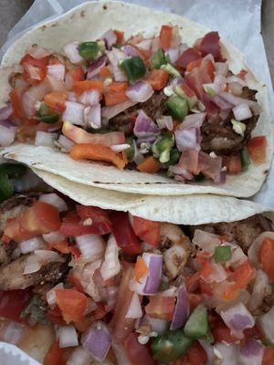 Jambalaya shrimp tacos   at Vegan-ish in Philadelphia