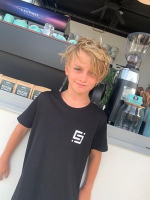 The youngest barista in town... at Soco in Kingscliff