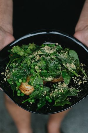 Our macho peas #givepeasachance  at Soco in Kingscliff